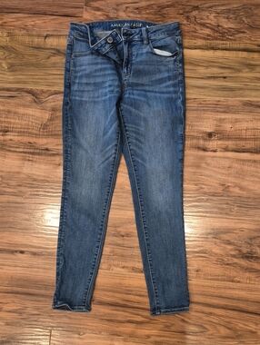 💙 American Eagle Outfitters Women's Blue Skinny Jeans